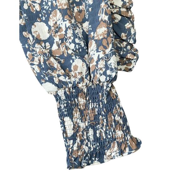 Anthropologie En Saison Loire One-Shoulder Romper Blue Floral Medium Playful - Picture 11 of 15